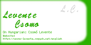 levente csomo business card